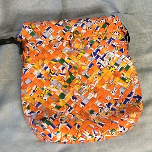 Rebagz Handbags - Rebagz Half the Sky Designs Upcycled Woven Shoulder Bag